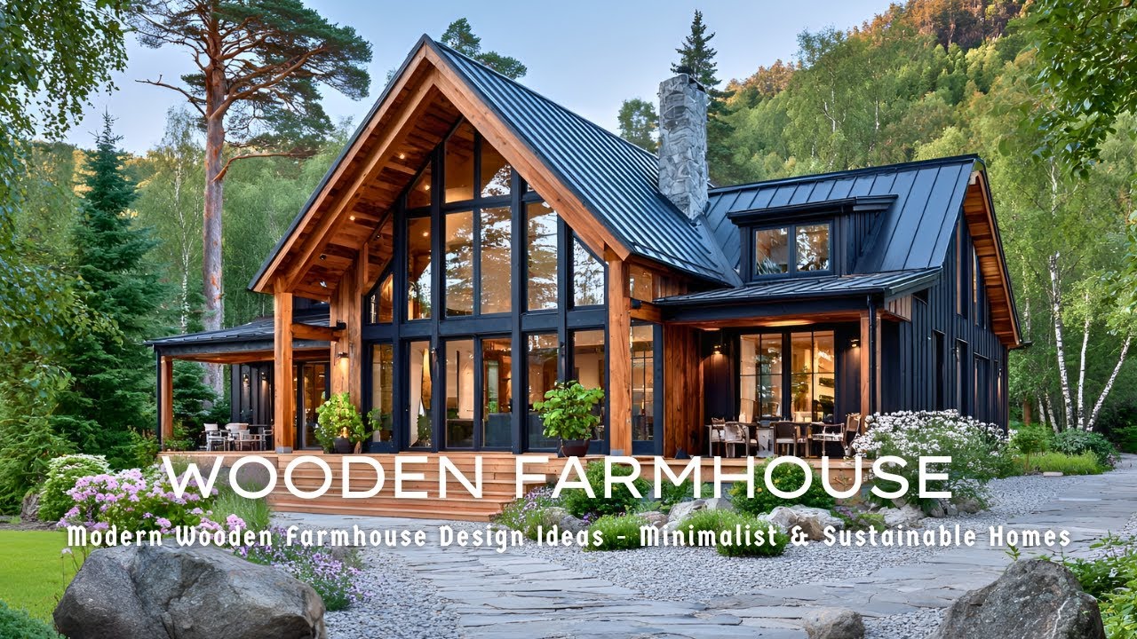 Elegant Wooden Minimalist Farmhouses | Modern Heritage Home Design of the Future