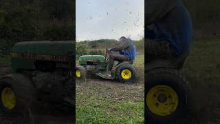 Race MOWER Crazy Ride! #race #johndeere #lawnmower #cars