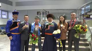 Встреча Базара Базаргуруева в Чите. Заслуженная медаль - БРОНЗА Олимпиады 2008