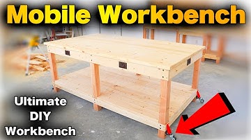 How to Build a MOBILE Workbench with Built-In POWER | Ultimate DIY Workshop Upgrade!