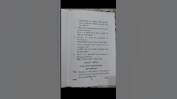 B.Sc 5th Sem question paper BOTANY l molecular biology & bioinformatics l