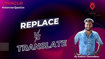 Top SQL Interview Questions | Replace Vs Translate