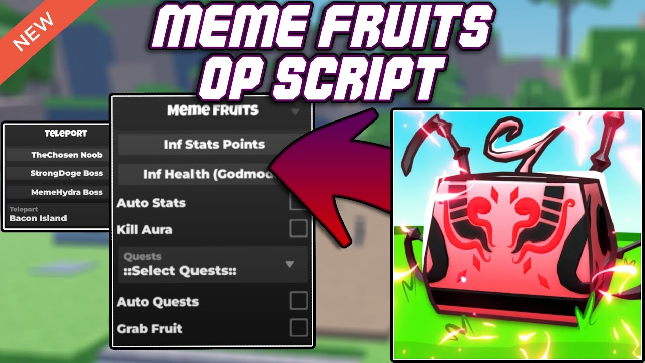 [CURSE UPDATE] Meme Fruits OP Script (2025) PASTEBIN - Auto Farm | Kill Aura | Inf Stats | Inf HP