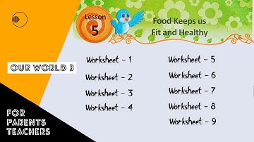 Food Keeps us Fit and Healthy | Worksheets | Lesson 5 | EVS | AP Syllabus