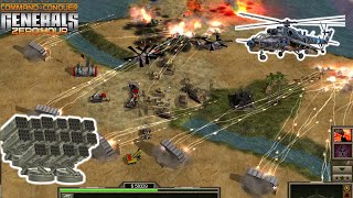 "Super Rocket Turret + Mi-24 Helicopter" Advanced GLA 1 vs 7 Hard GLA | C&C Generals Zero Hour Mod