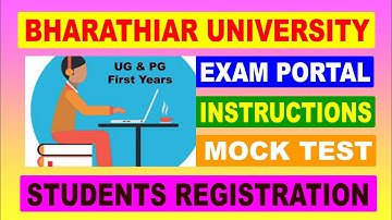 Bharathiar University Online Semester Examination | Requirement for Students Registration Portal