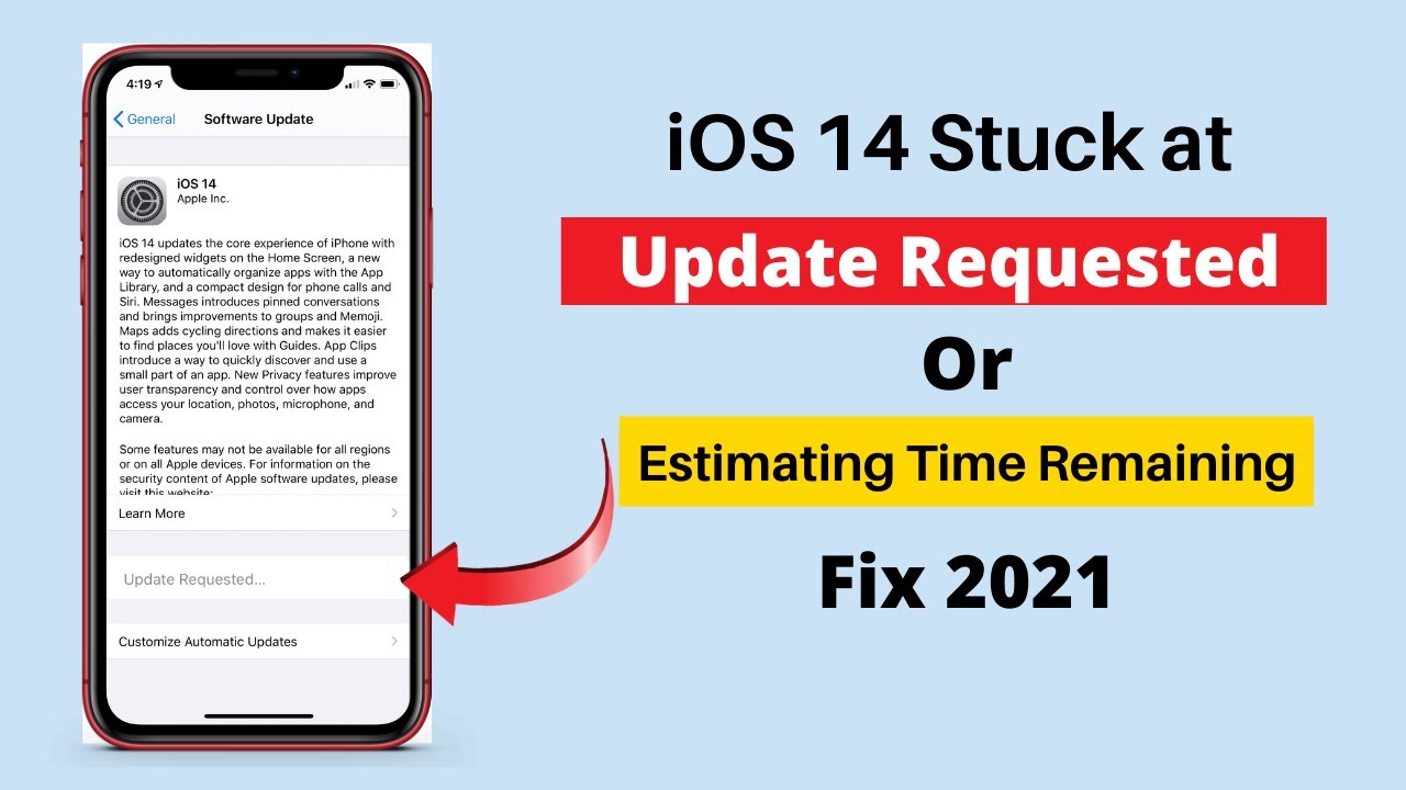 Fix IOS 14 Update Stuck On Estimating Time Remaining And Update fix-ios-14-update-stuck-on-estimating-time-remaining-and-update