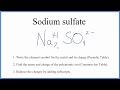 Sodium Sulfate and Ion Charges