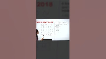 UPSC CSAT Previous Year Question (2018) | Coding Decoding | Logical Reasoning #reasoning #csat
