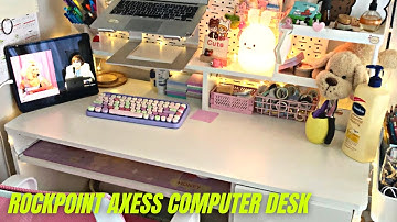 ROCKPOINT Axess Computer Desk with Keyboard Tray and Drawer Review & Test #shorts
