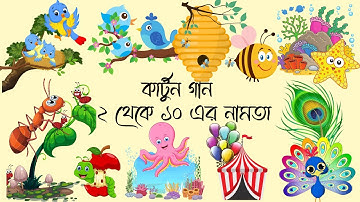 বাংলা নামতা দুই থেকে দশ〡গানে গানে নামতা〡Bangla Times Table 2 to 10〡Bengali Namta Song〡Bangla Namta〡