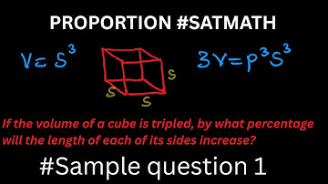 Tripled Cube Volume Find The % Increase In Side Length!  Sat Geometry Trick