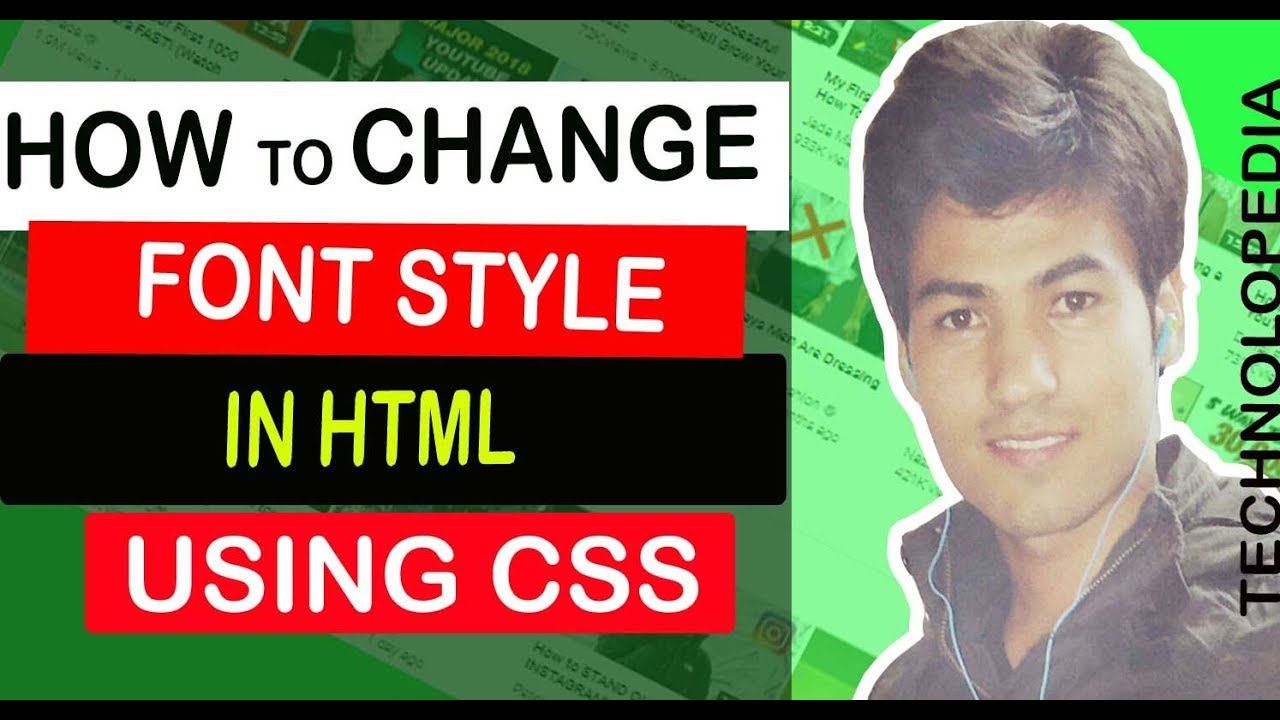 Html How To Change Font Style Youtube