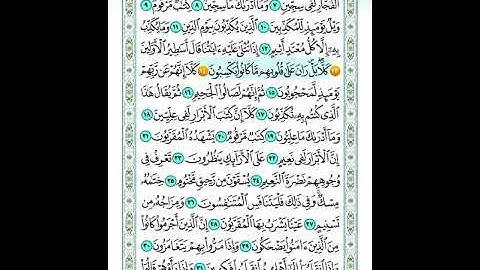 سورة المطففين من اية 13 الى اية 14 مكرره