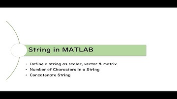 13.1 String in MATLAB