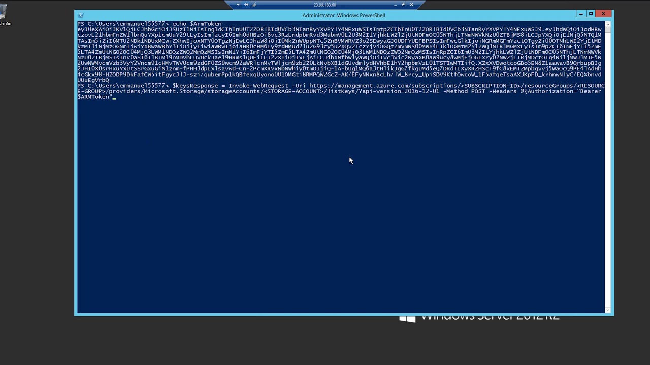 Access Azure Storage by using an access key YouTube