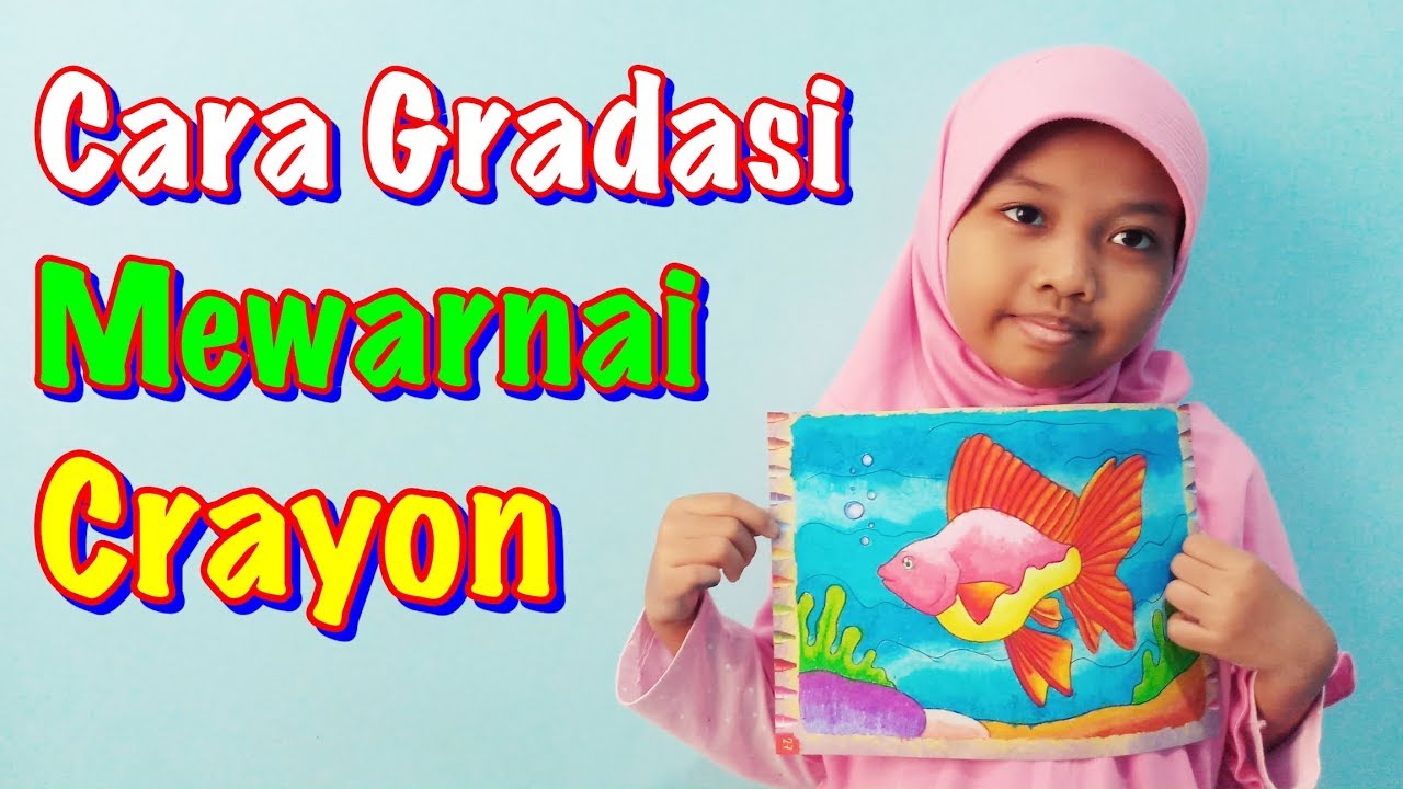 Cara Mewarnai Gambar Ikan dengan Crayon  Faber Castell 