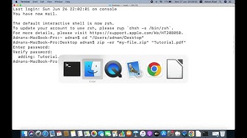 Password protect zip file in Mac OS