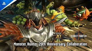 Street Fighter 6 - Monster Hunter 20th Anniversary Collaboration Trailer | PS5 \& PS4 Games