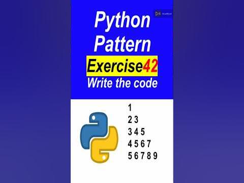 Python Pattern Exercise 42 With Solution #short #python #pattern # ...