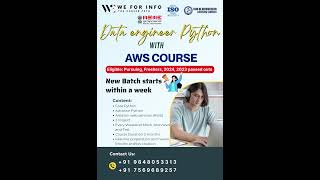 Unlock your career potential with our comprehensive Data Engineer Python with AWS Course!