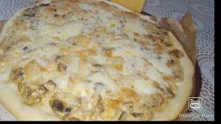 بيتزا أمريكان (بالخضار اقتصادية)? عجينة خفيفة ريشة و البنة هبااال Pizza Américaine