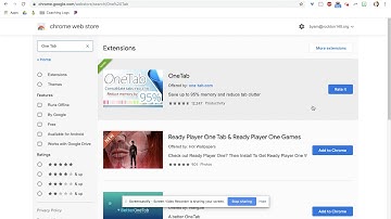Google Extension:  One Tab