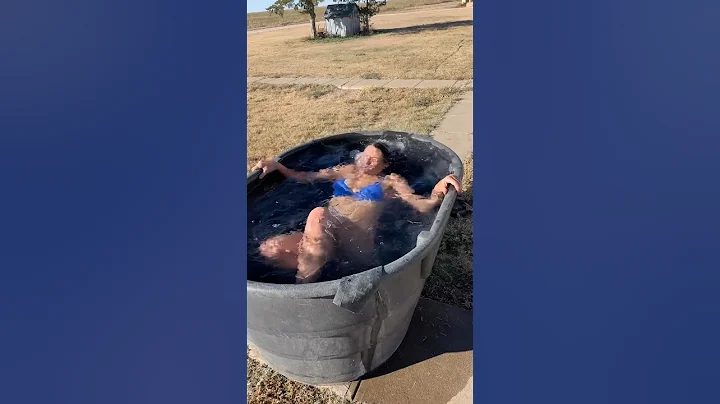 You can find me in the cold plunge #coldwatertherapy #coldtherapy #icebath