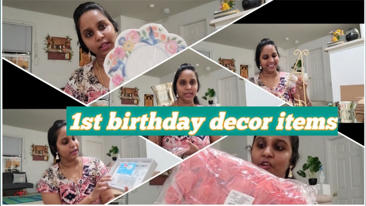 Online Shopping Decor items for 1st Birthday || First birthday decoration items | Telugu Vlogs USA