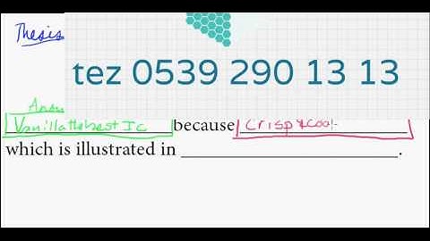 How to write a thesis statement in 4 minutes. 0539 290 13 13 | bitirme tezi