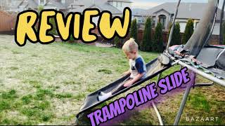 Super cool trampoline slide review video