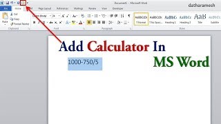 How to Calculate In Microsoft Word Using Built-in Calculator screenshot 2
