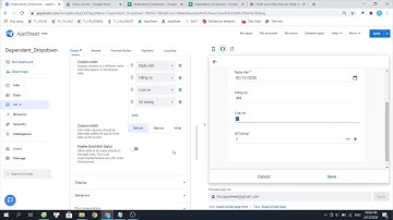 #Học_AppSheet/ #Dữ_liệu_Data/ Dependent Dropdown  - tạo danh sách có sẵn phụ thuộc nhau