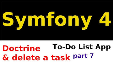 Delete a task - Symfony 4 CRUD tutorial