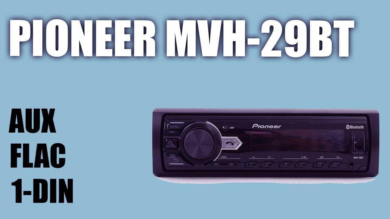 Автомагнитола Pioneer MVH-29BT - YouTube