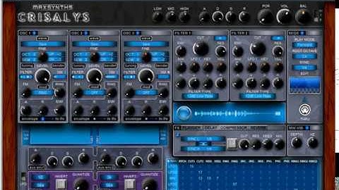 Crisalys VST synthesizer (MaxSynths) - Preview of 128 sound patches