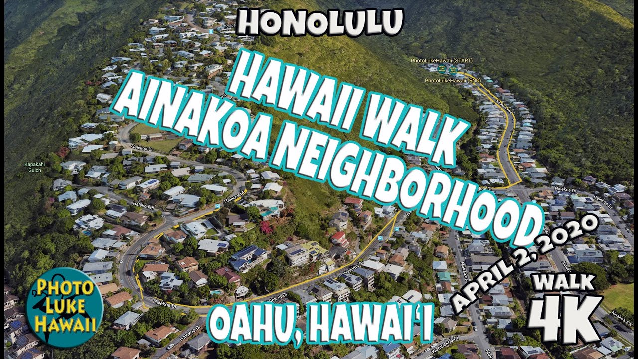 Hawaii Walk Ainakoa Neighborhood Oahu Hawaii April 2, 2020 YouTube