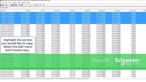 Exporting ION Setup Log Data to Excel | Schneider Electric Support