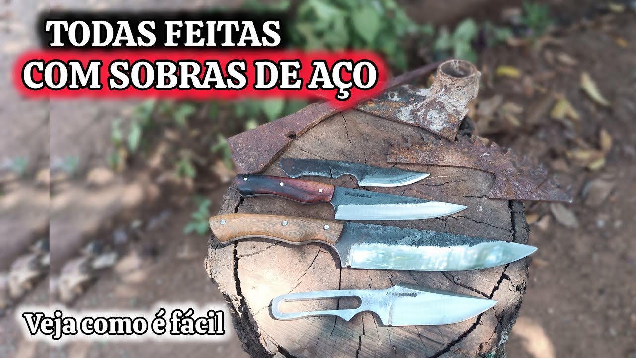 FAÇA BELAS FACAS COM SOBRAS DE AÇO, NAO JOGUE FORA.