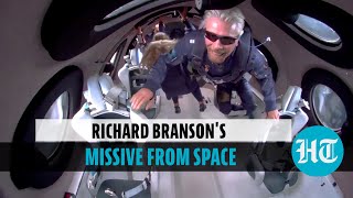 Watch: Richard Branson shares first video from space with a message for dreamers