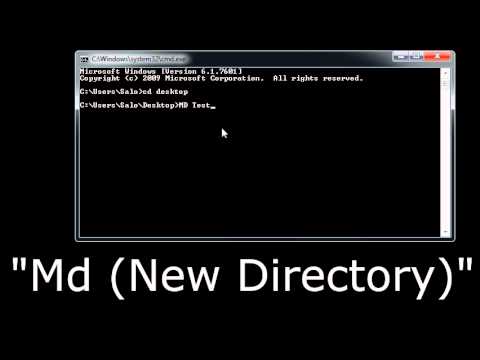 How to Create (Folder), Rename (Folder), & Remove (Folder) directories in CMD Windows 7 (Simple)