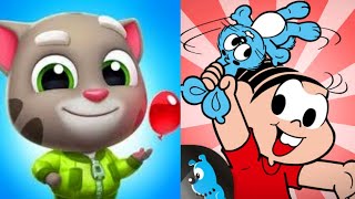 Talking Tom Splash Force vs Coelhadas da Mônica Gameplay