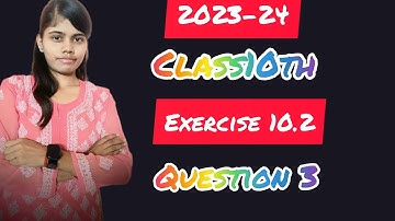 Circles  New ncert📕 exercise 10.2 Question 3 @interactiveclasses24