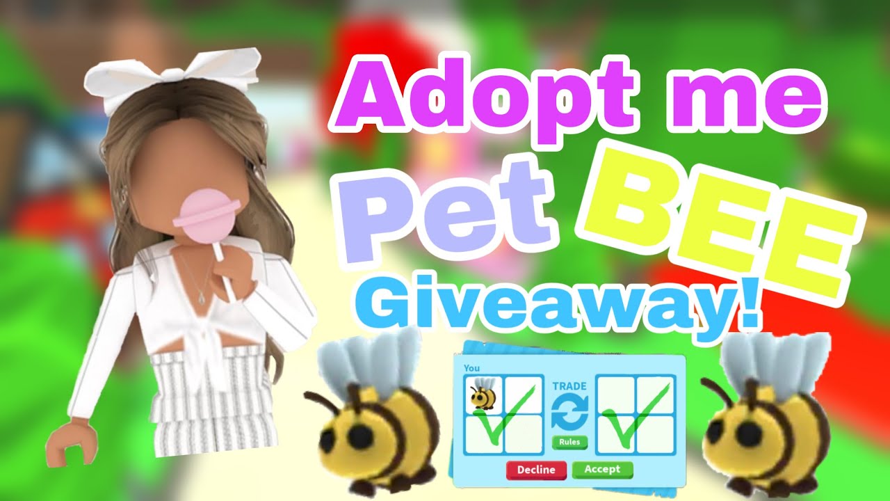 Adopt Me Pet Bee Giveaway Youtube - bee fly potion pet in roblox adopt me free bee giveaway youtube