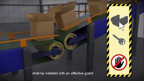 !Safety Alert! Trapped by Dangerous Part of Material Conveyor Belt