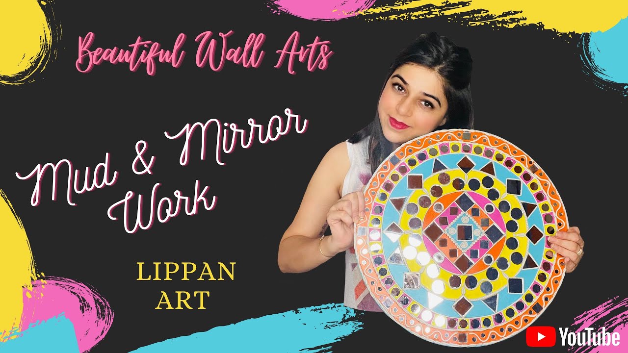 MUD & MIRROR Work on Mdf Board || LIPPAN ART TUTORIAL