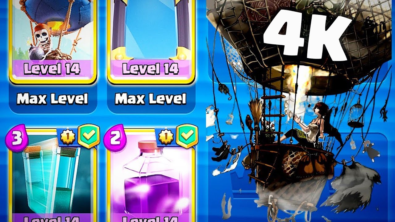BALLOON + MIRROR + CLONE + RAGE = 3👑 | 4k CLASH ROYALE - YouTube