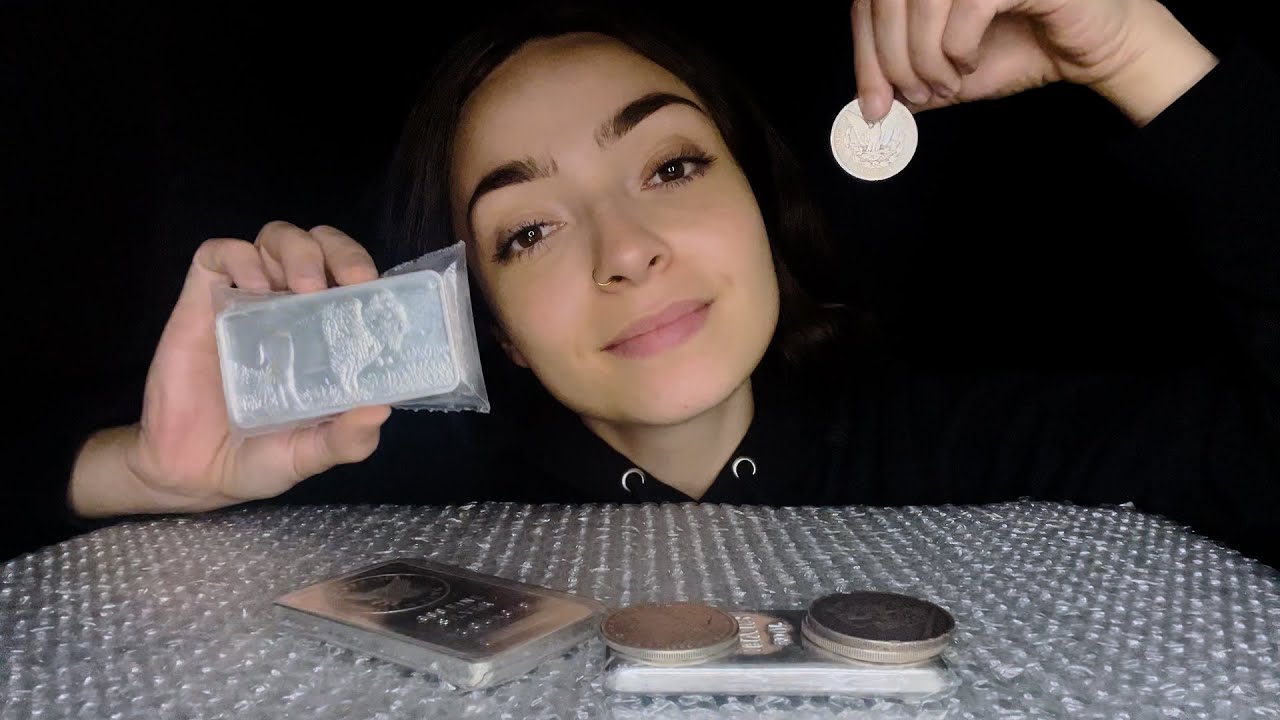 Asmr Silver Collection On Bubble Wrap Tapping Rubbing Whispering And