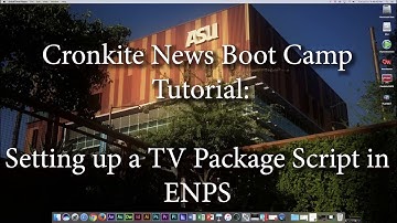 Setting up a TV package in ENPS
