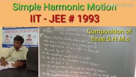 IIT- JEE # 1993 / composition of three S.H.M.s/Simple Harmonic Motion